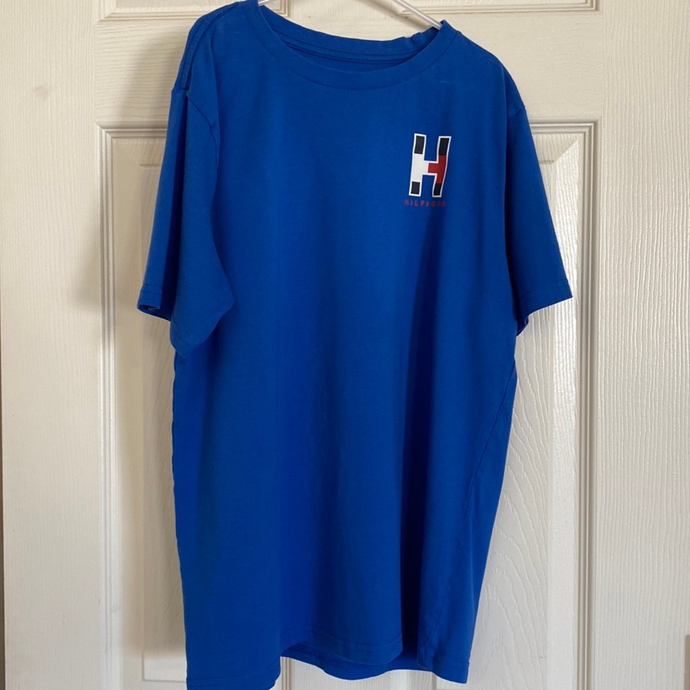Boys short sleeved blue Tommy Hilfiger T-shirt